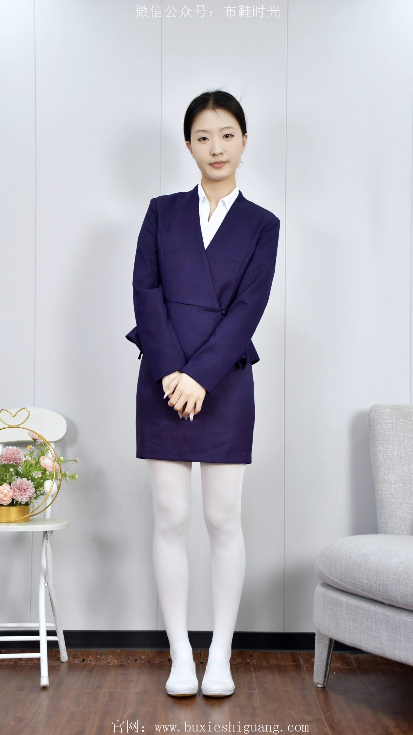 287/月月~【素履清妍】白袜体操鞋，藏蓝西装展风姿。