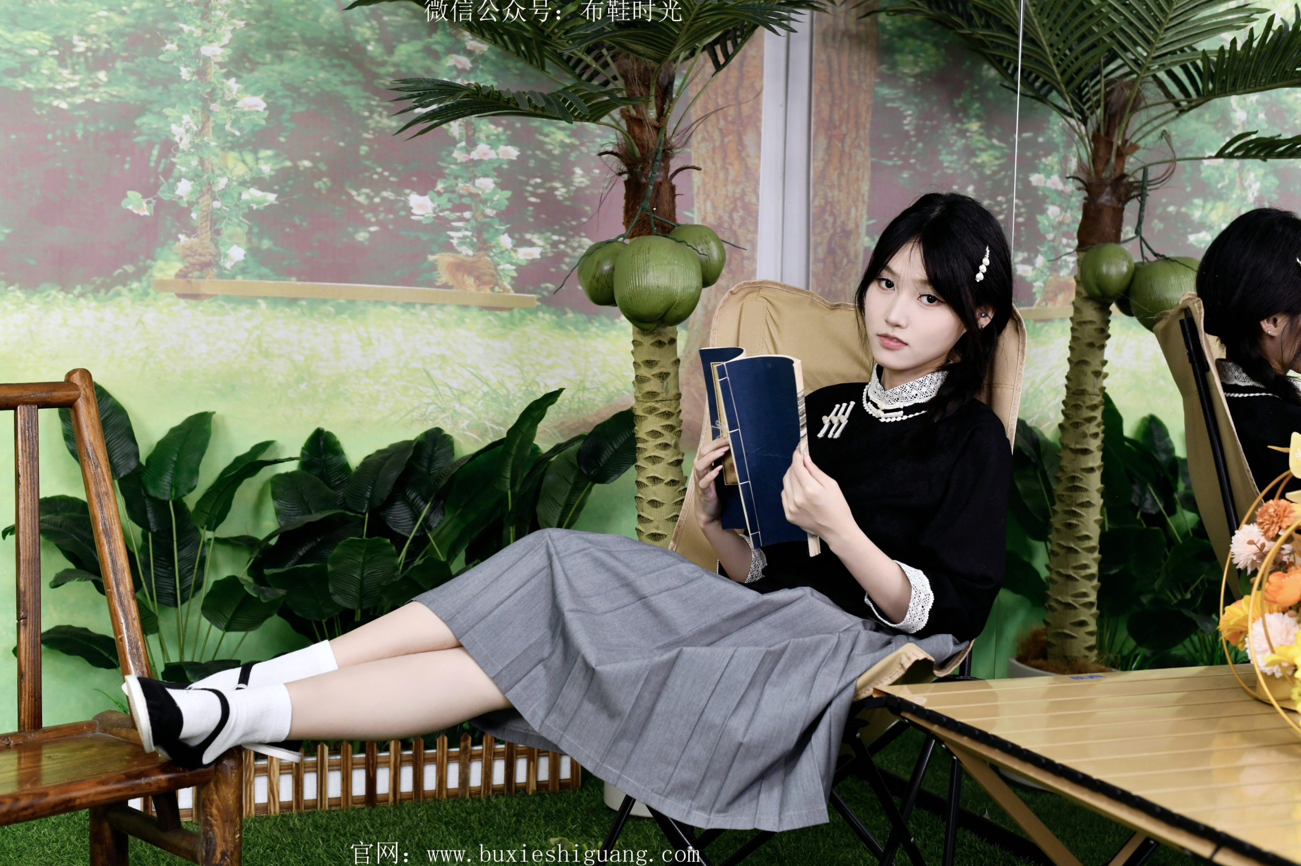 294/夏夏~【布履清欢】布鞋承素足，书香漫绿野。