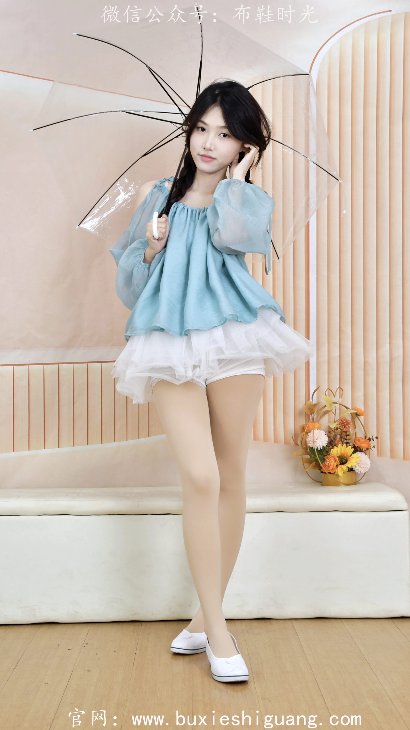 315/夏夏~【清柔甜韵】柔纱轻漾，素鞋丝袜映温婉姿态。